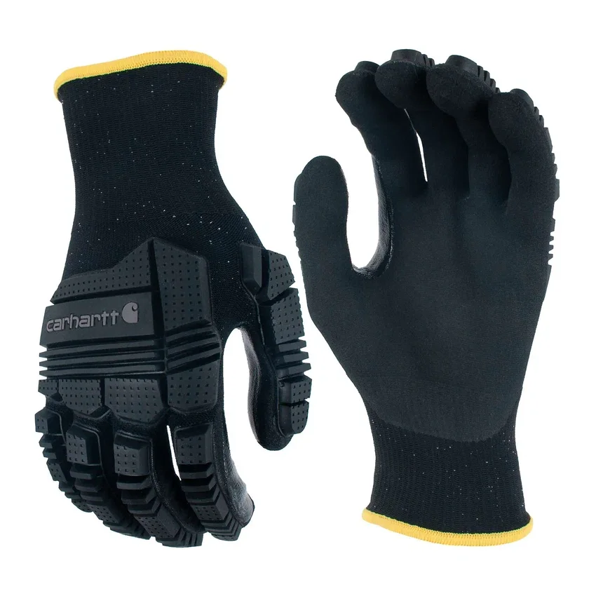 Luvas de nitrilo com proteção para os nós dos dedos