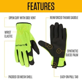 Luvas de punho aberto com elevada destreza