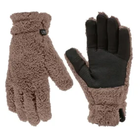 Luvas femininas em velo Sherpa
