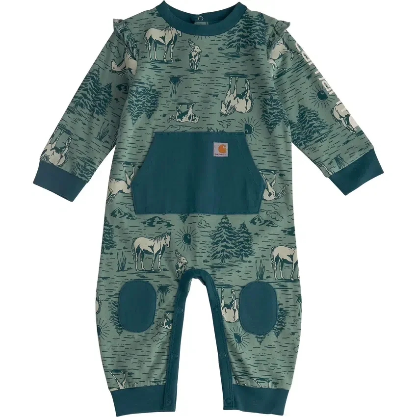 Macacão com manguitos estampados para meninas (bebé)