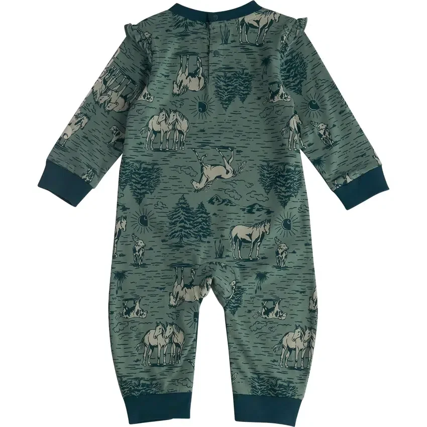 Macacão com manguitos estampados para meninas (bebé)