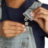 Macacão de ganga com riscas de comboio
