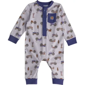 Macacão Henley com manguitos para meninas (bebé)