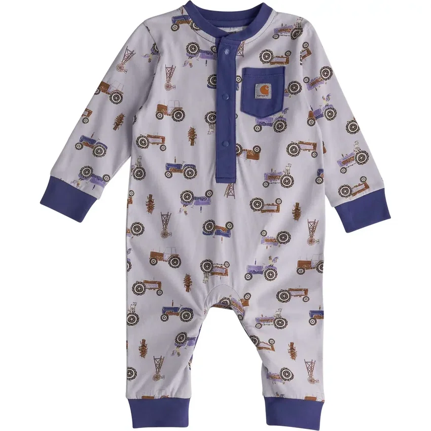 Macacão Henley com manguitos para meninas (bebé)