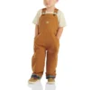 Macacão infantil de lona com peitoral, forrado a flanela (bebés/crianças pequenas)