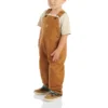 Macacão infantil de lona com peitoral, forrado a flanela (bebés/crianças pequenas)