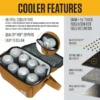 Mala térmica com isolamento para 12 latas e dois compartimentos