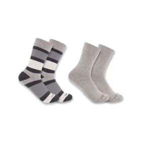 Meias femininas de cano médio e espessura extra – Conjunto de 2