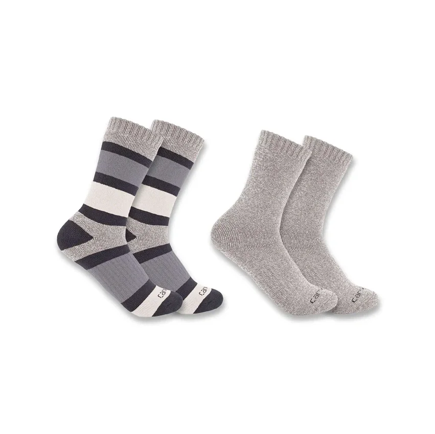 Meias femininas de cano médio e espessura extra – Conjunto de 2
