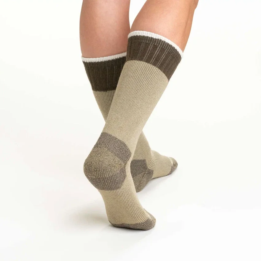Meias grossas para botas em mistura de lã sintética para mulher