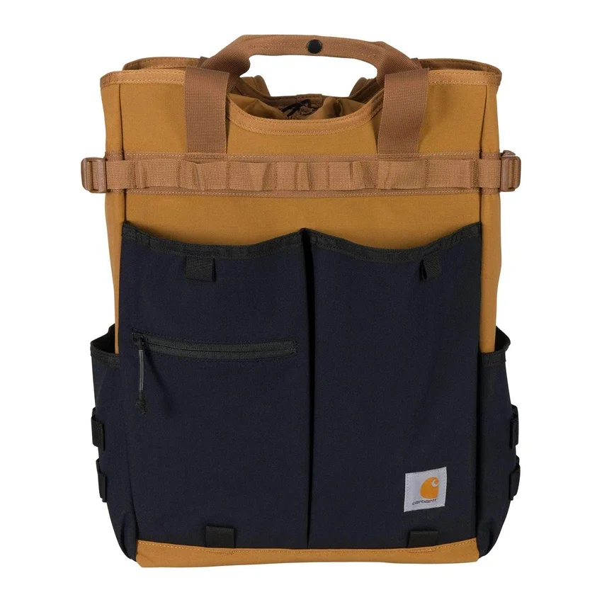 Mochila conversível tipo tote em nylon com fecho de cordão, 28 L
