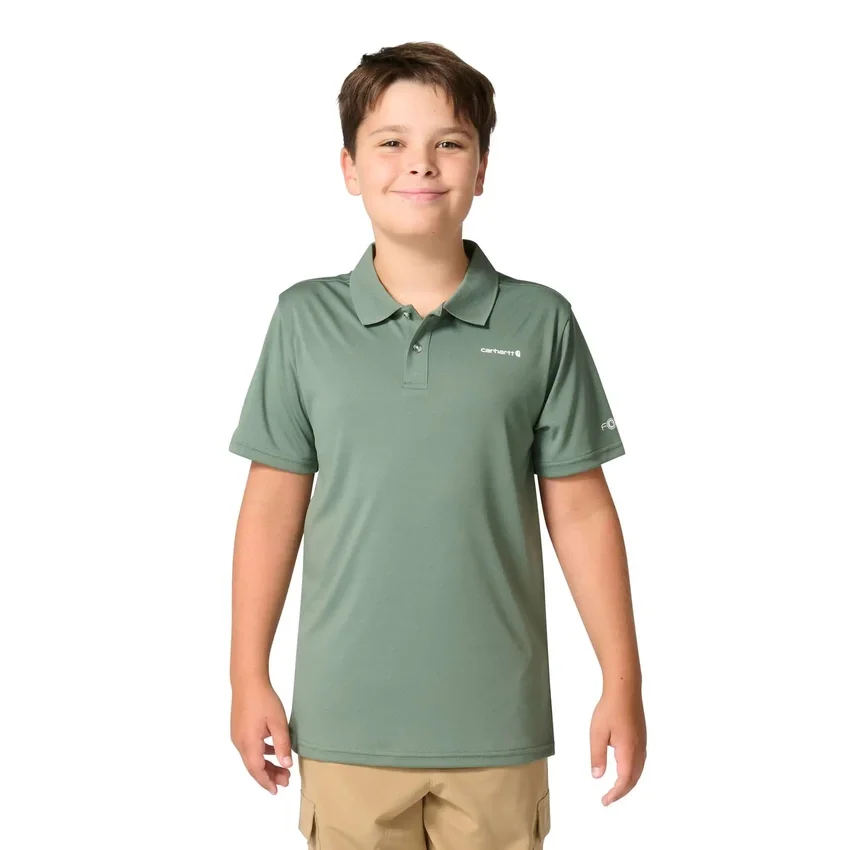 Polo Force Sun Defender™ de manguitos curtos para rapazes (crianças/bebés)