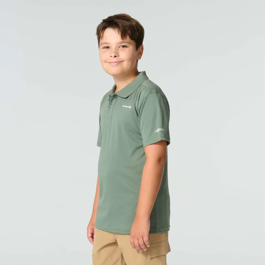 Polo Force Sun Defender™ de manguitos curtos para rapazes (crianças/bebés)