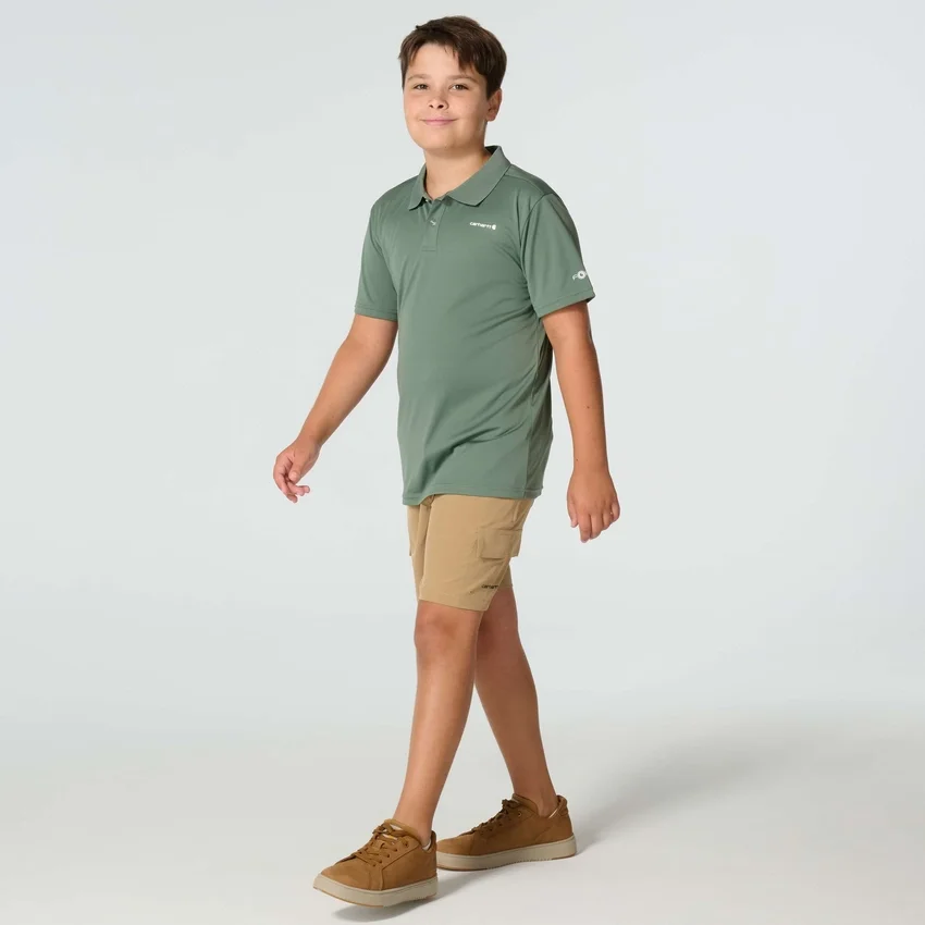 Polo Force Sun Defender™ de manguitos curtos para rapazes (crianças/bebés)