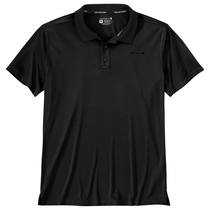 Polo masculino Force Sun Defender™ de corte descontraído com logótipo - Camisas com proteção solar
