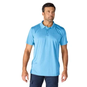Polo masculino Force Sun Defender™ de corte descontraído com logótipo - Camisas com proteção solar