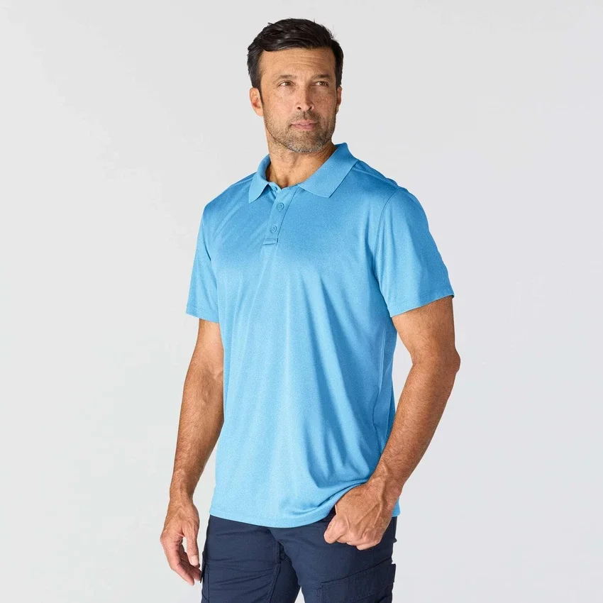 Polo masculino Force Sun Defender™ de corte descontraído com logótipo - Camisas com proteção solar