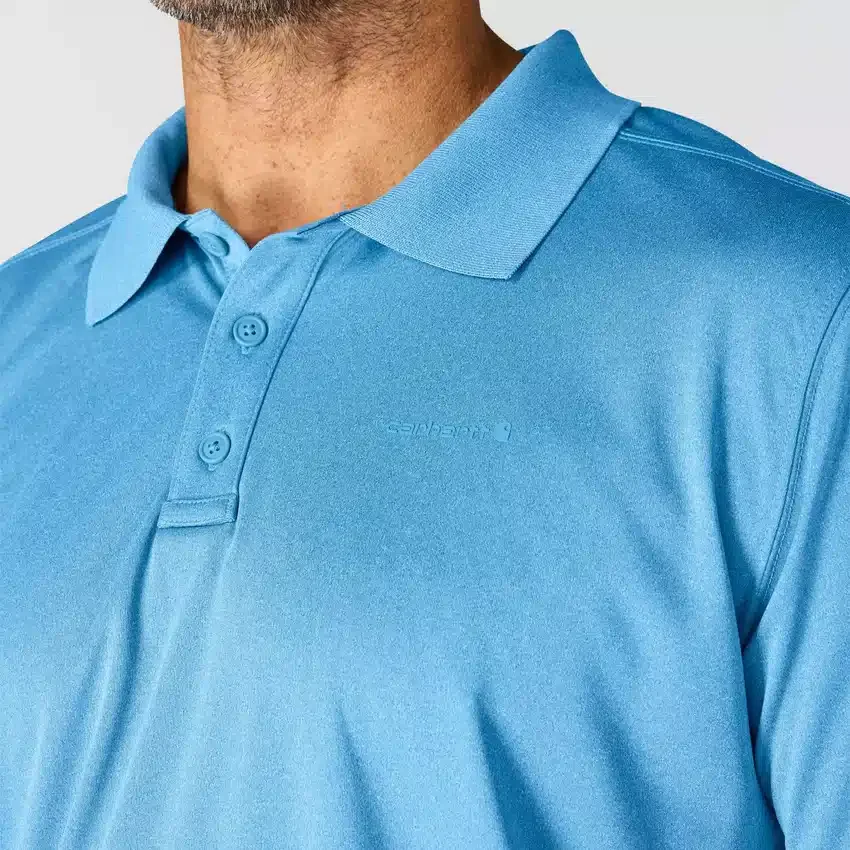 Polo masculino Force Sun Defender™ de corte descontraído com logótipo - Camisas com proteção solar