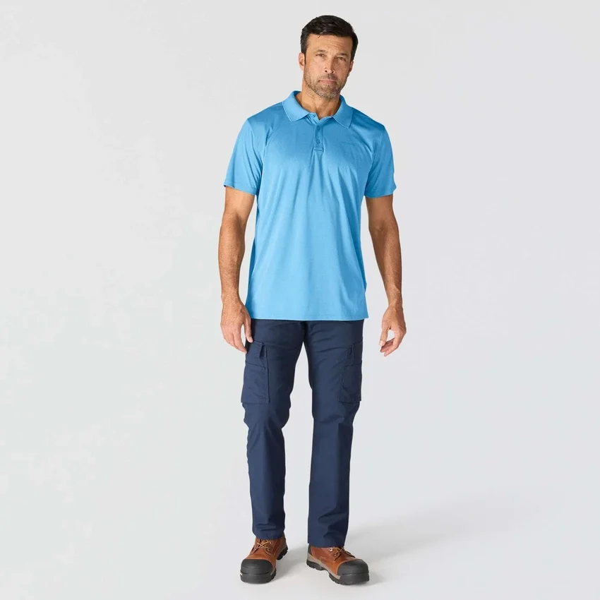 Polo masculino Force Sun Defender™ de corte descontraído com logótipo - Camisas com proteção solar