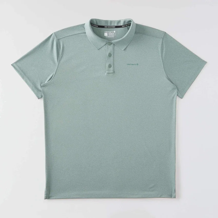 Polo masculino Force Sun Defender™ de corte descontraído com logótipo - Camisas com proteção solar