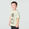 T-shirt de manguitos curtos com cão para rapazes (crianças/bebés)