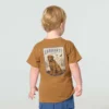 T-shirt de manguitos curtos com cão para rapazes (crianças/bebés/jovens)