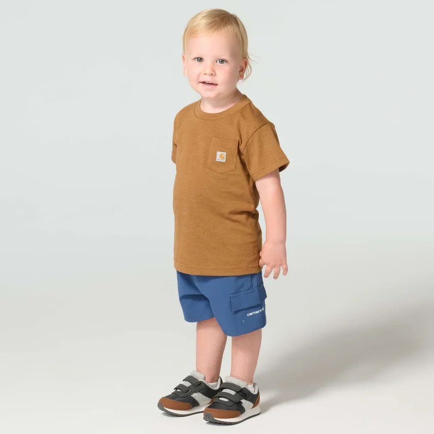 T-shirt de manguitos curtos com cão para rapazes (crianças/bebés/jovens)