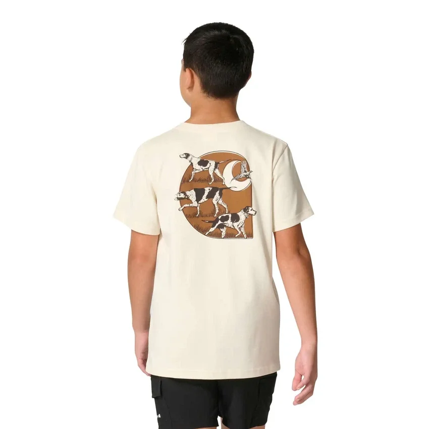 T-shirt de manguitos curtos com cão para rapazes (crianças/jovens)