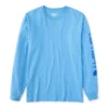 T-shirt masculina Dearborn de corte largo, tecido pesado e manguitos longos com logótipo