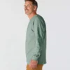 T-shirt masculina Dearborn de corte largo, tecido pesado e manguitos longos com logótipo