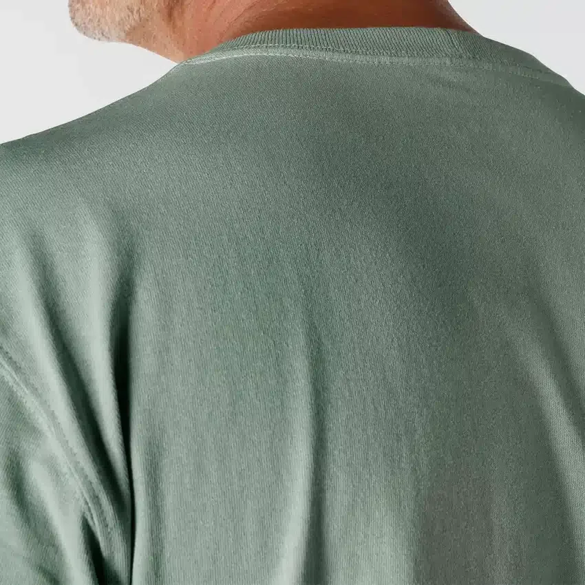 T-shirt masculina Dearborn de corte largo, tecido pesado e manguitos longos com logótipo