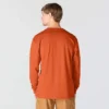 T-shirt masculina Dearborn de corte largo, tecido pesado e manguitos longos com logótipo