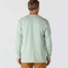 T-shirt masculina Dearborn de corte largo, tecido pesado e manguitos longos com logótipo