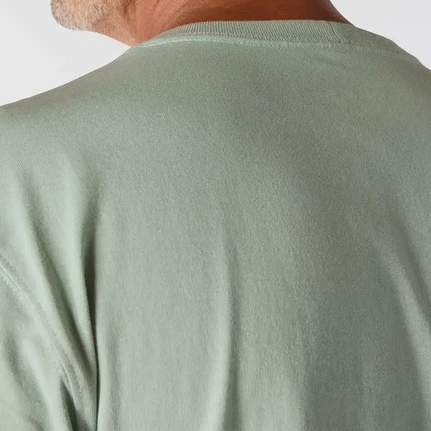 T-shirt masculina Dearborn de corte largo, tecido pesado e manguitos longos com logótipo