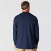 T-shirt masculina Dearborn de corte largo, tecido pesado, manguitos largos e bolso