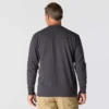 T-shirt masculina Dearborn de corte largo, tecido pesado, manguitos largos e bolso