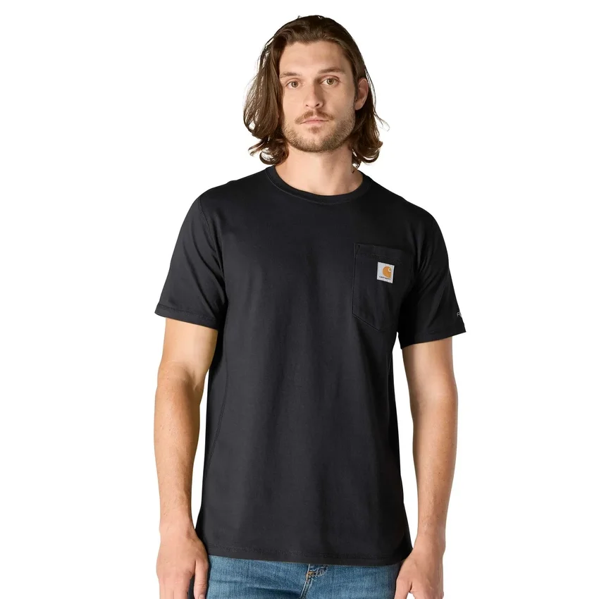 T-shirt masculina Force de corte descontraído, com absorção de humidade e bolsos