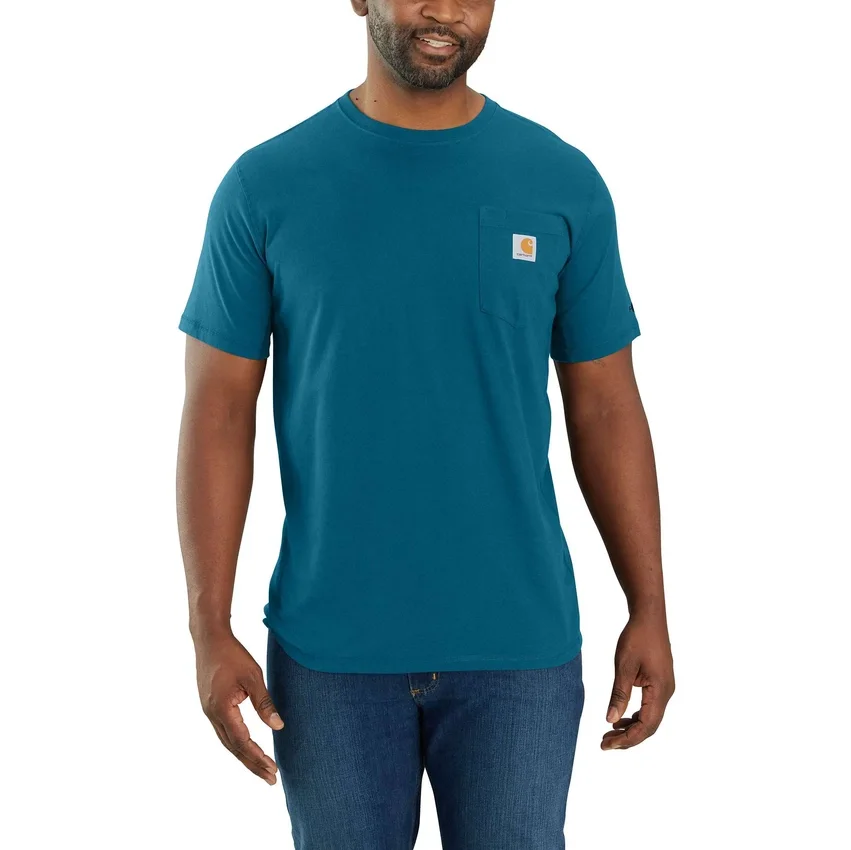 T-shirt masculina Force de corte descontraído, com absorção de humidade e bolsos