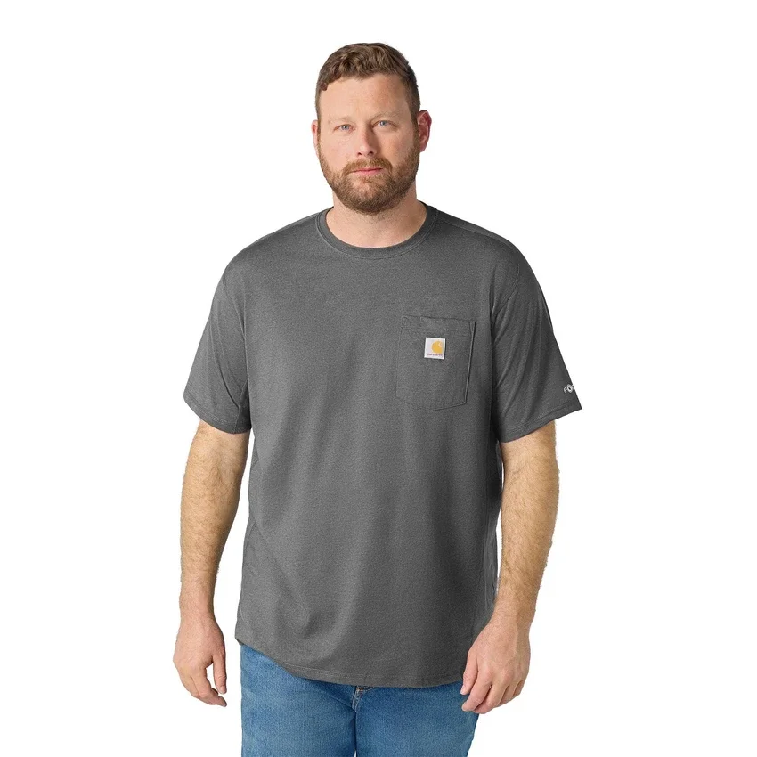 T-shirt masculina Force de corte descontraído, com absorção de humidade e bolsos
