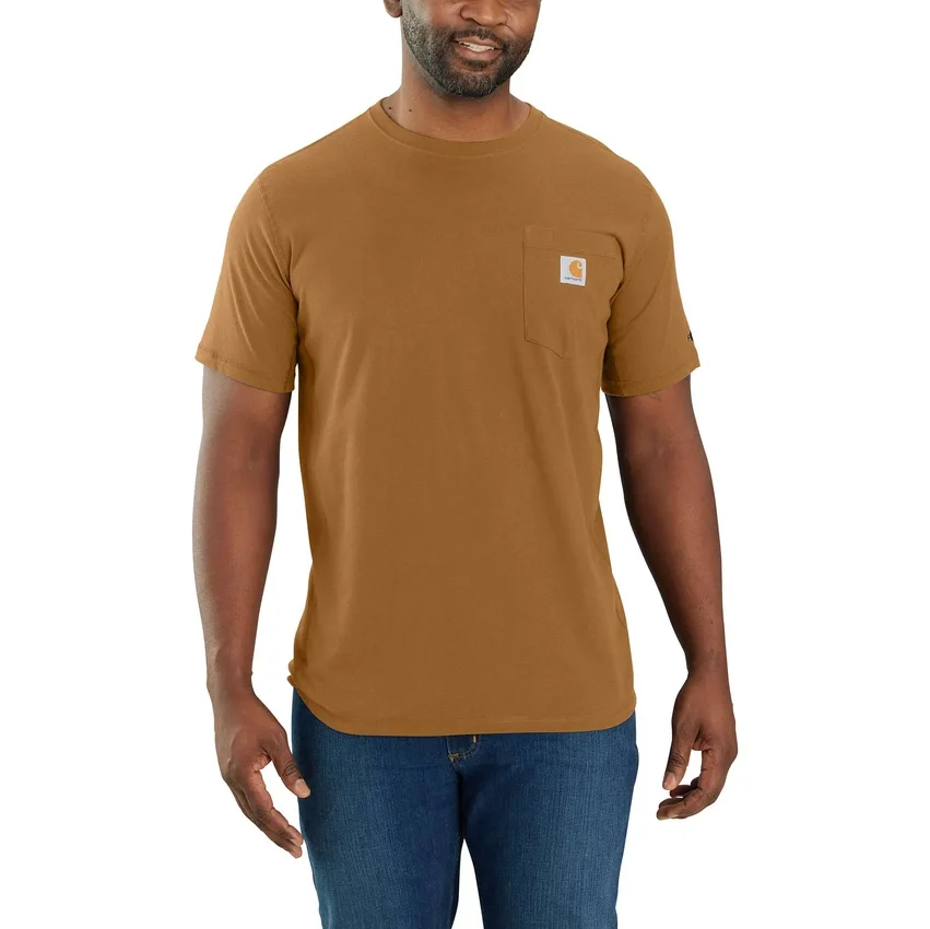 T-shirt masculina Force de corte descontraído, com absorção de humidade e bolsos