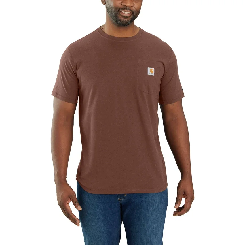 T-shirt masculina Force de corte descontraído, com absorção de humidade e bolsos