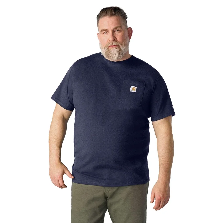 T-shirt masculina Force de corte descontraído, com absorção de humidade e bolsos