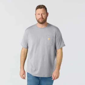 T-shirt masculina Force de corte descontraído, com absorção de humidade e bolsos
