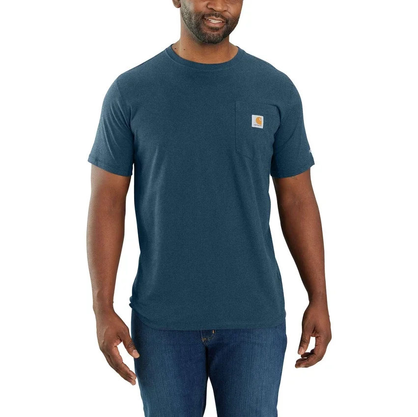 T-shirt masculina Force de corte descontraído, com absorção de humidade e bolsos