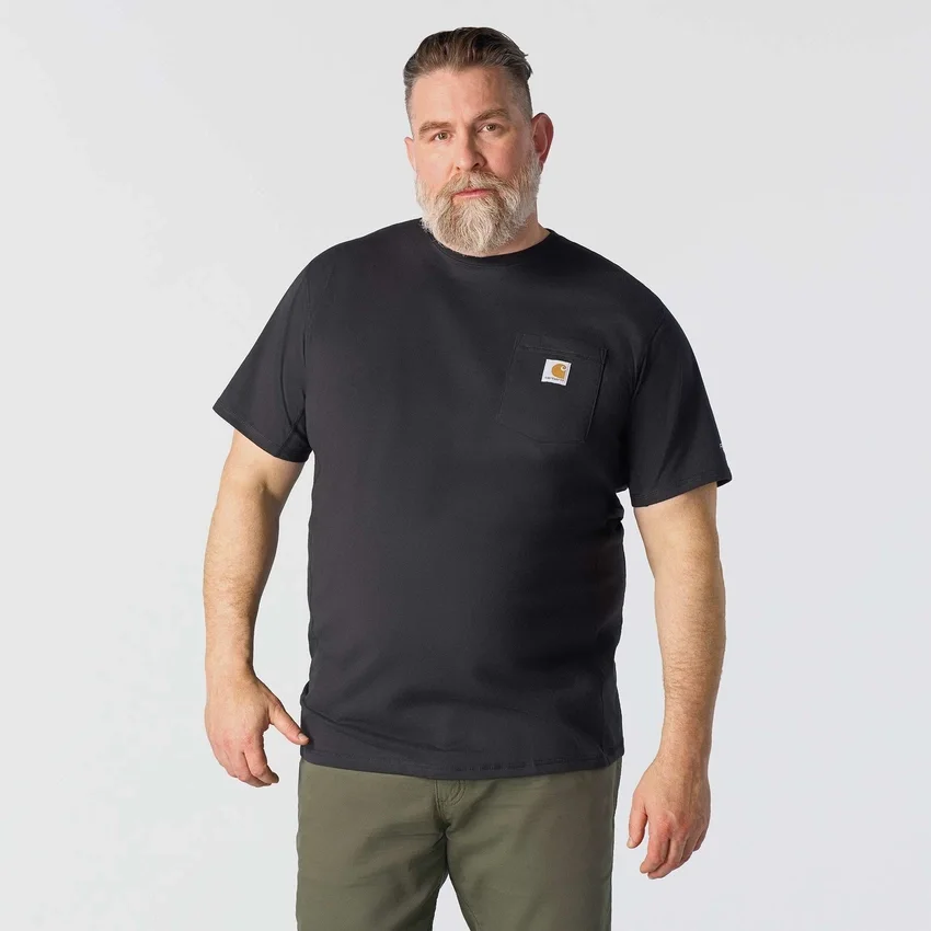 T-shirt masculina Force de corte descontraído, com absorção de humidade e bolsos
