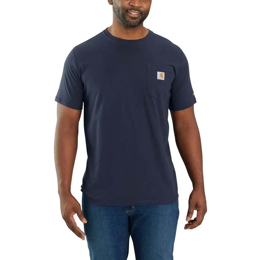 T-shirt masculina Force de corte descontraído, com absorção de humidade e bolsos
