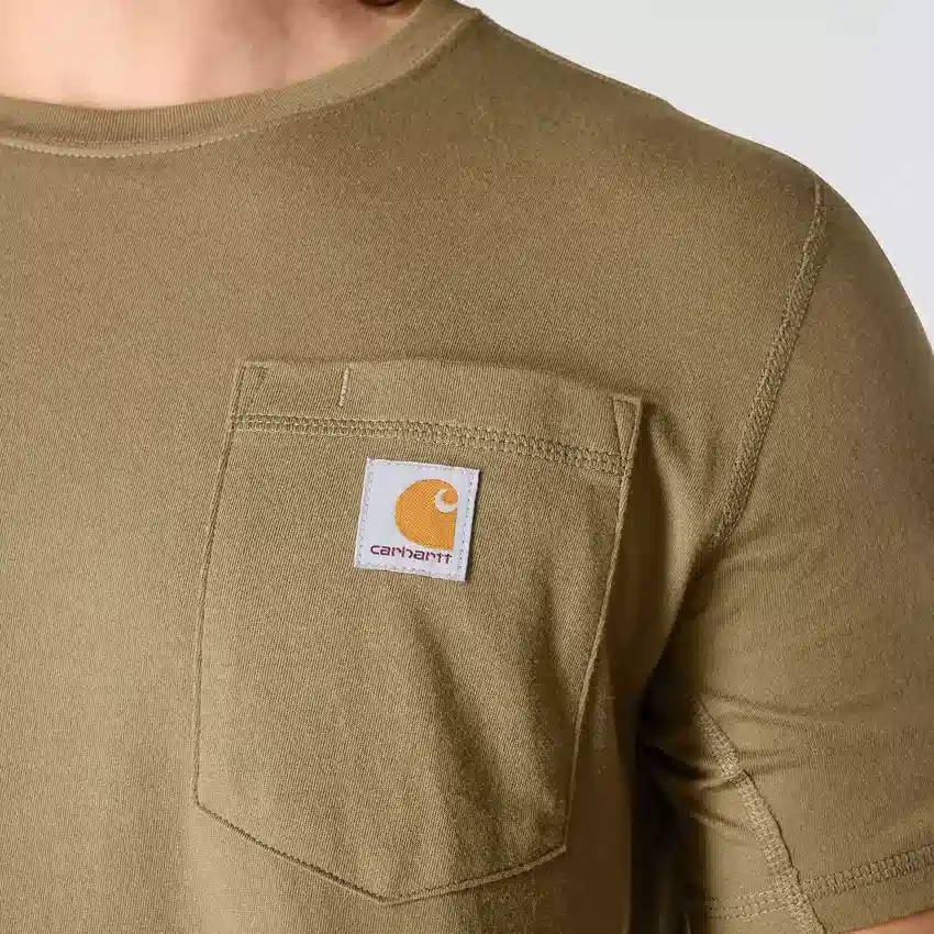 T-shirt masculina Force de corte descontraído, com absorção de humidade e bolsos