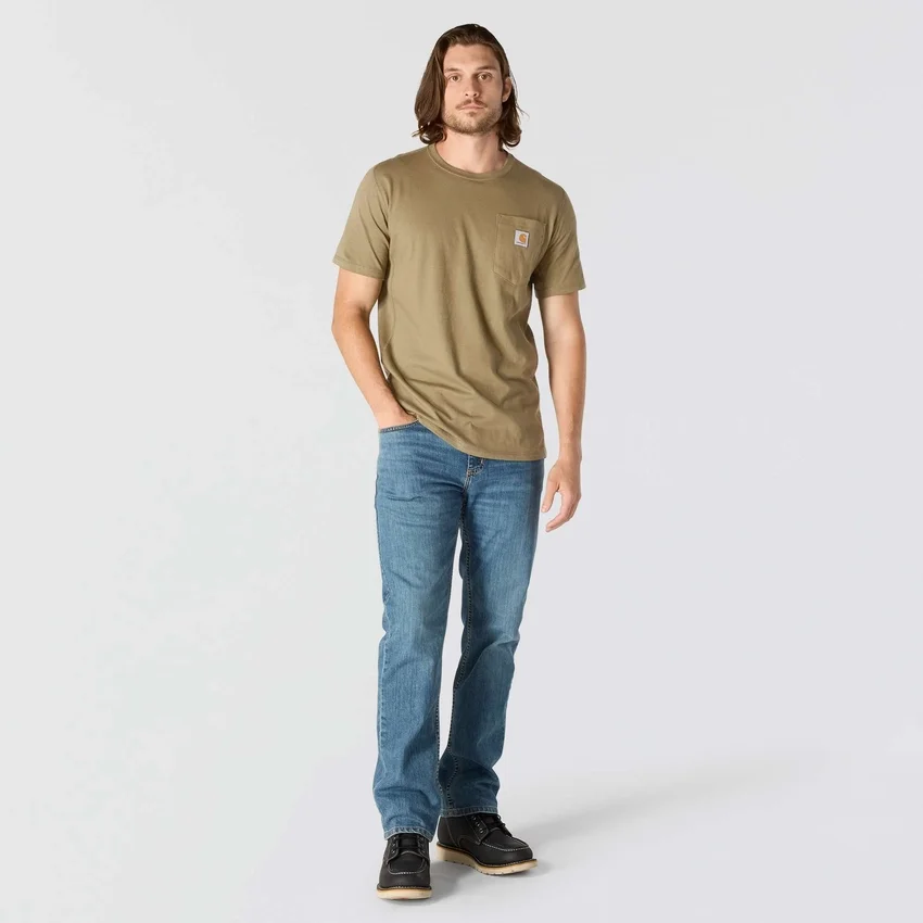 T-shirt masculina Force de corte descontraído, com absorção de humidade e bolsos