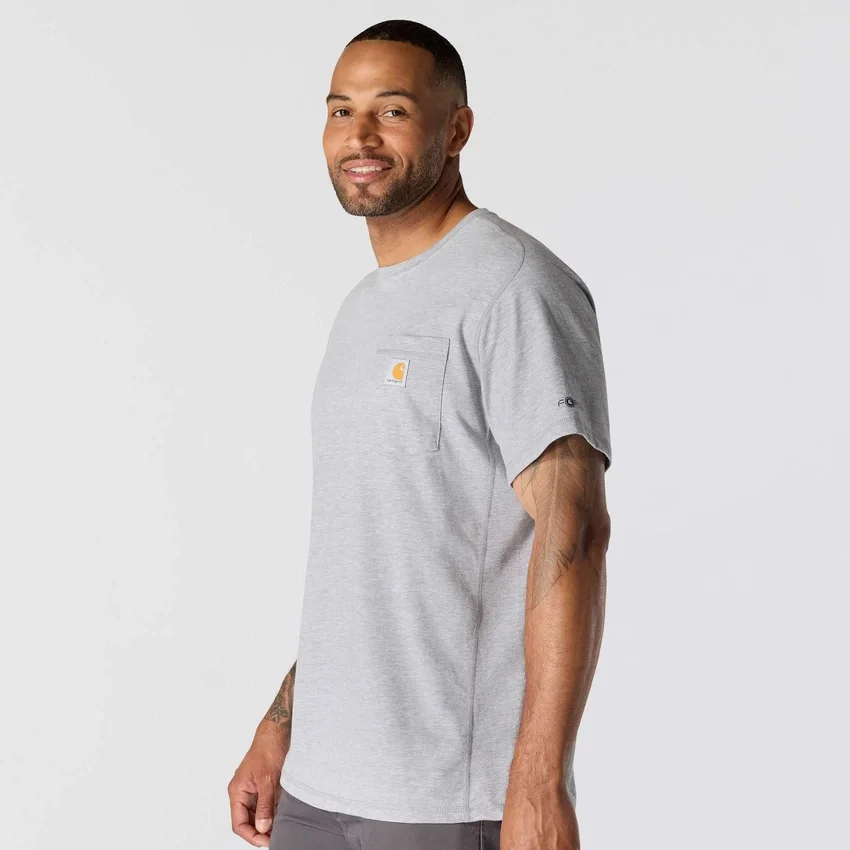 T-shirt masculina Force de corte descontraído, com absorção de humidade e bolsos