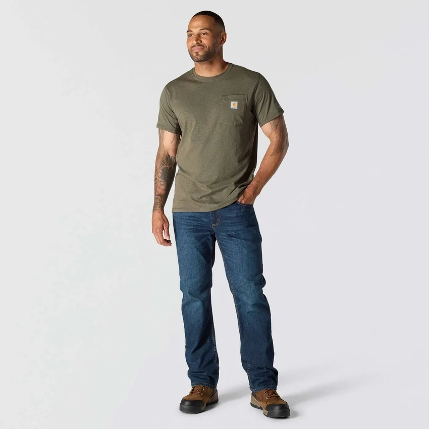 T-shirt masculina Force de corte descontraído, com absorção de humidade e bolsos